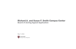 Richard A. and Susan F. Smith Campus Center Board of Zoning Appeal Application