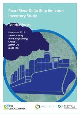 Pearl River Delta Ship Emission Inventory Study