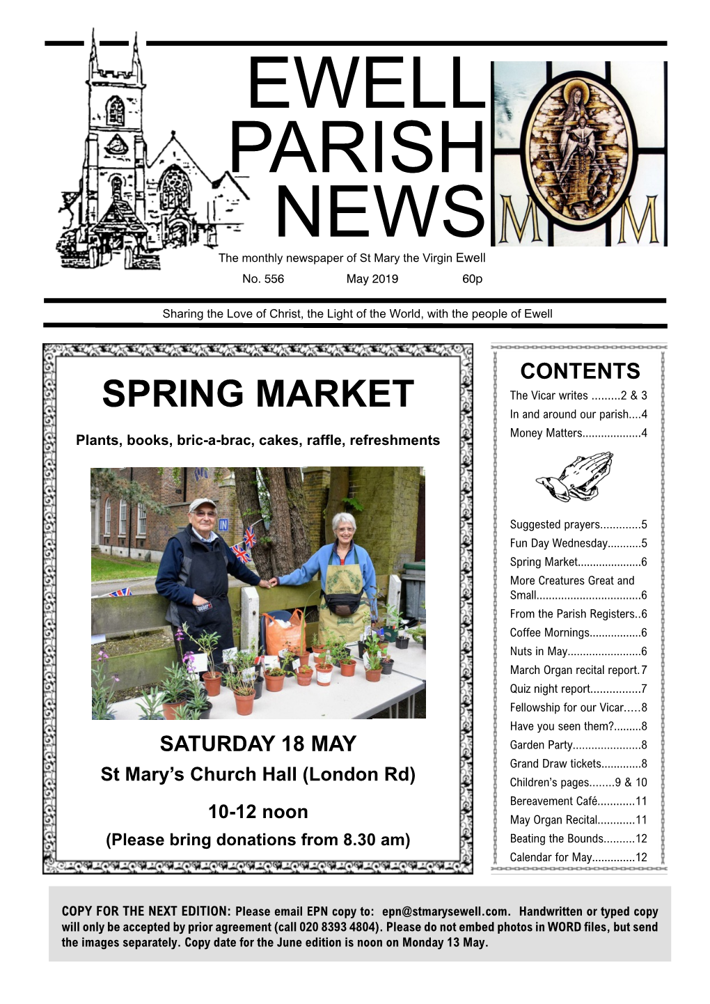 EWELL PARISH NEWS the Monthly Newspaper of St Mary the Virgin Ewell No