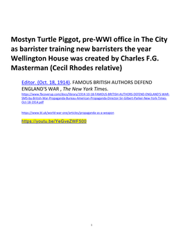 Mostyn Turtle Pigott. (1914)