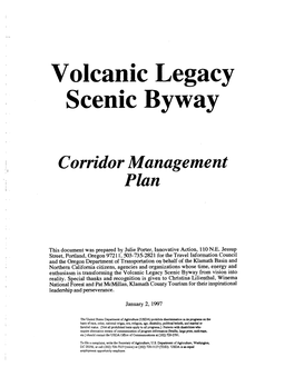 Volcanic Legacy Scenic Byway