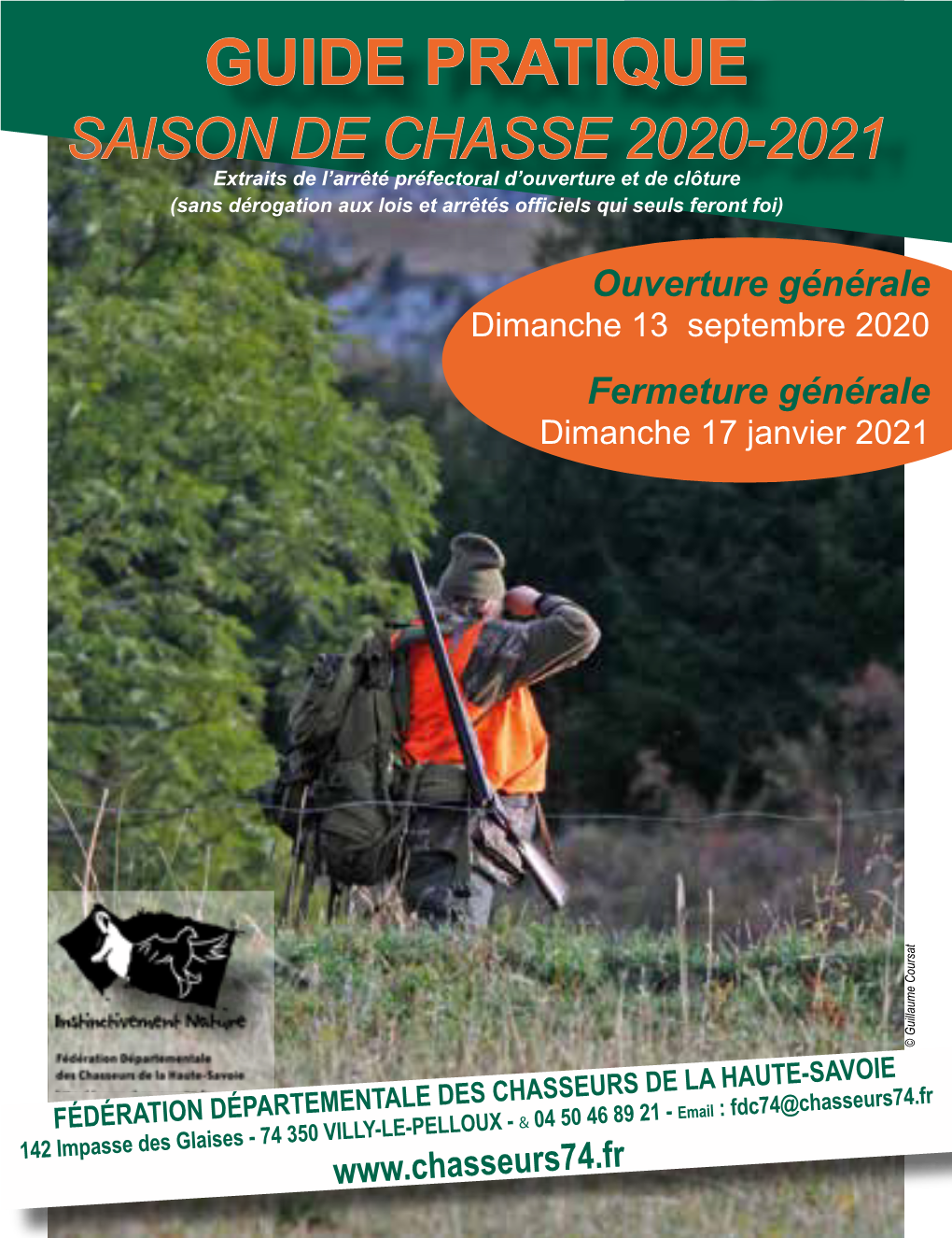 Guide Pratique Saison De Chasse 2020-2021