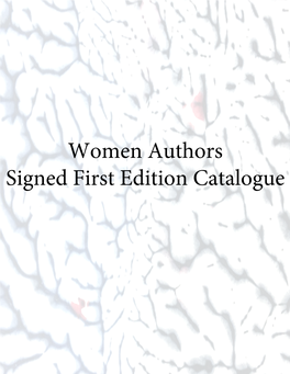 Women Authors Signed First Edition Catalogue