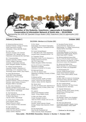 October 2003 RILSCINSA - Members As of October 2003