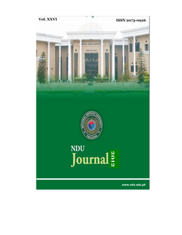 NDU Journal 2012.Pdf