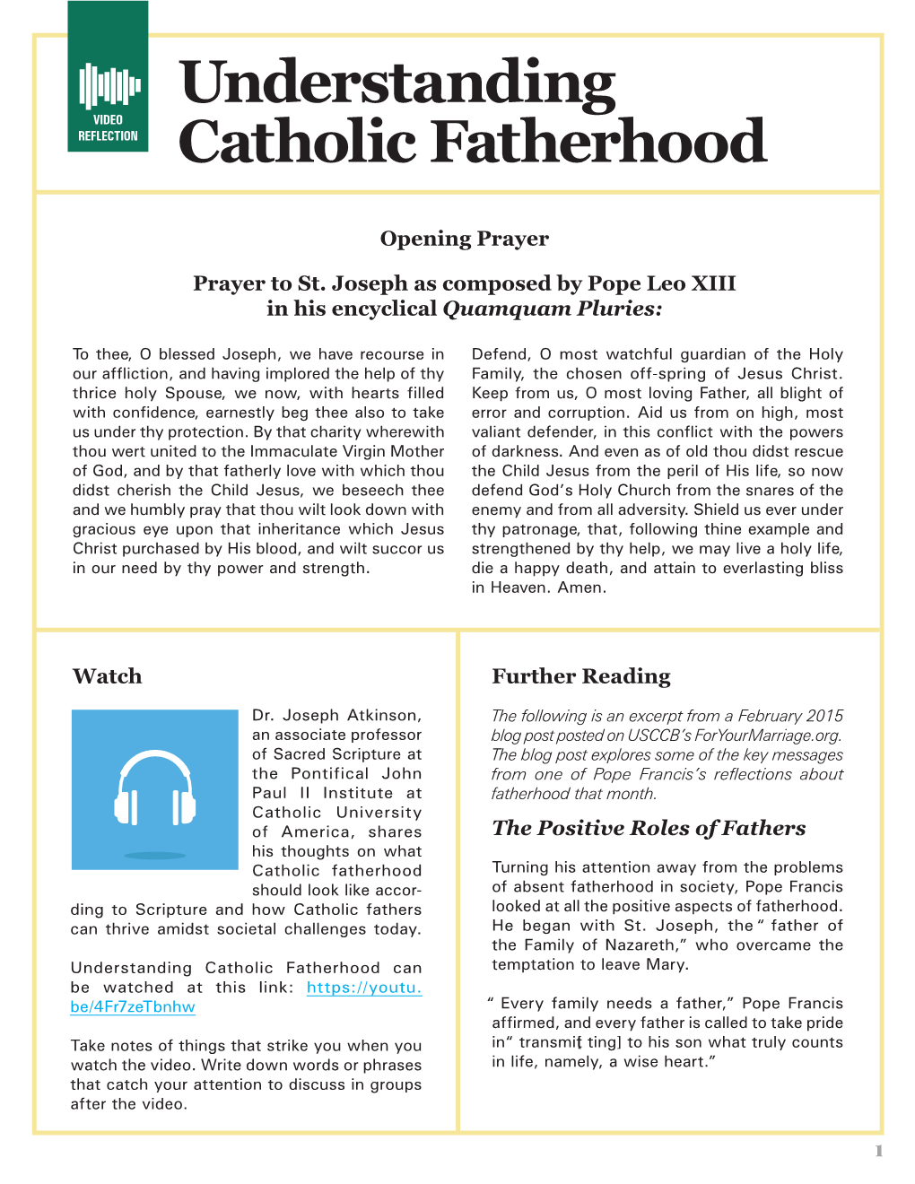 Understanding Catholic Fatherhood