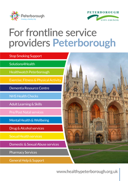 For Frontline Service Providers Peterborough