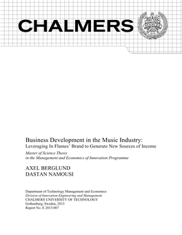 Business Development in the Music Industry
