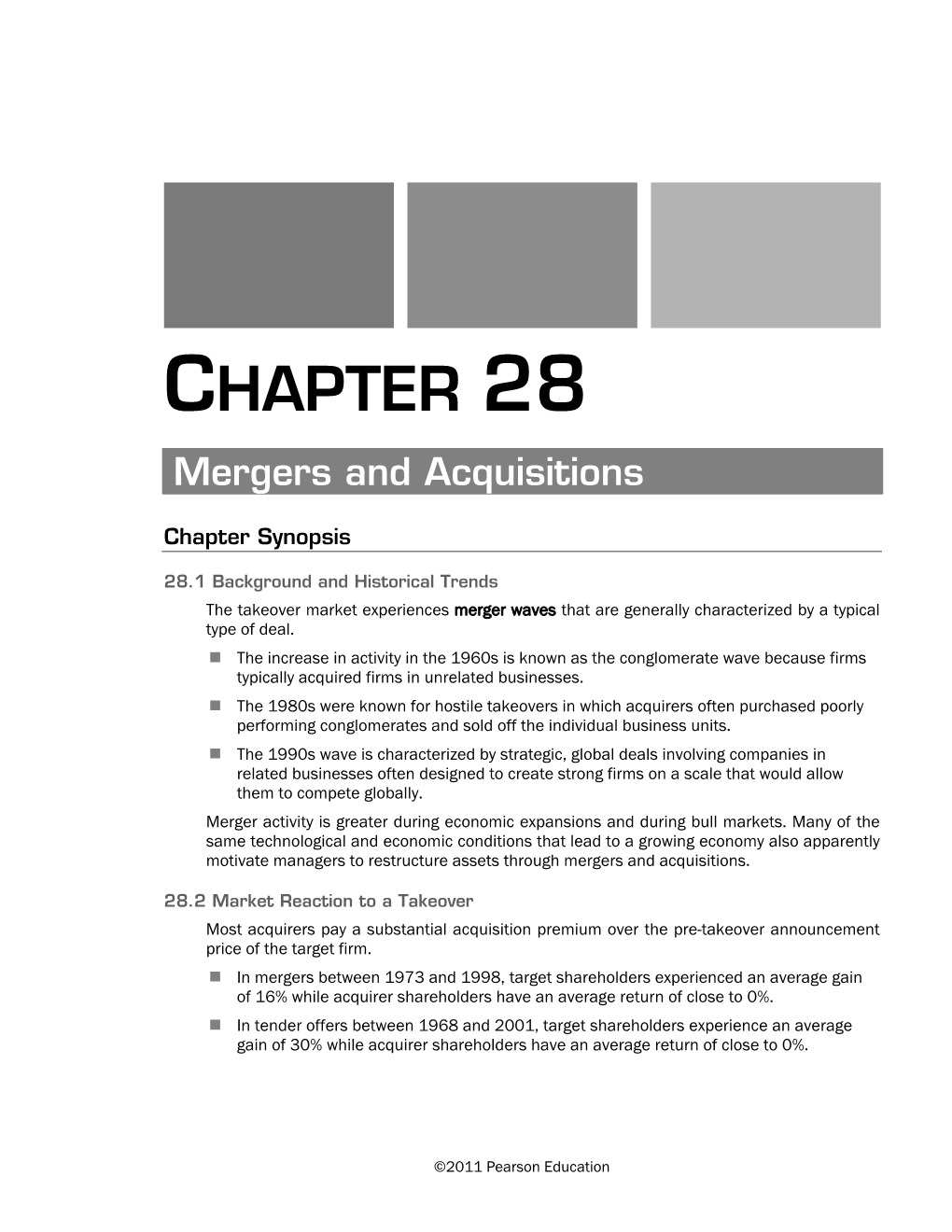 CHAPTER 28 Mergers and Acquisitions
