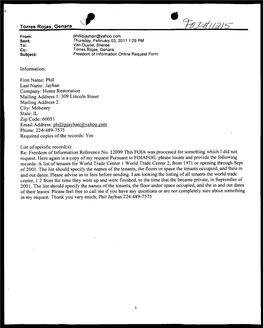 Tenant Listing Report World Trade Center Lease / Space Reports As of October 26, 2000