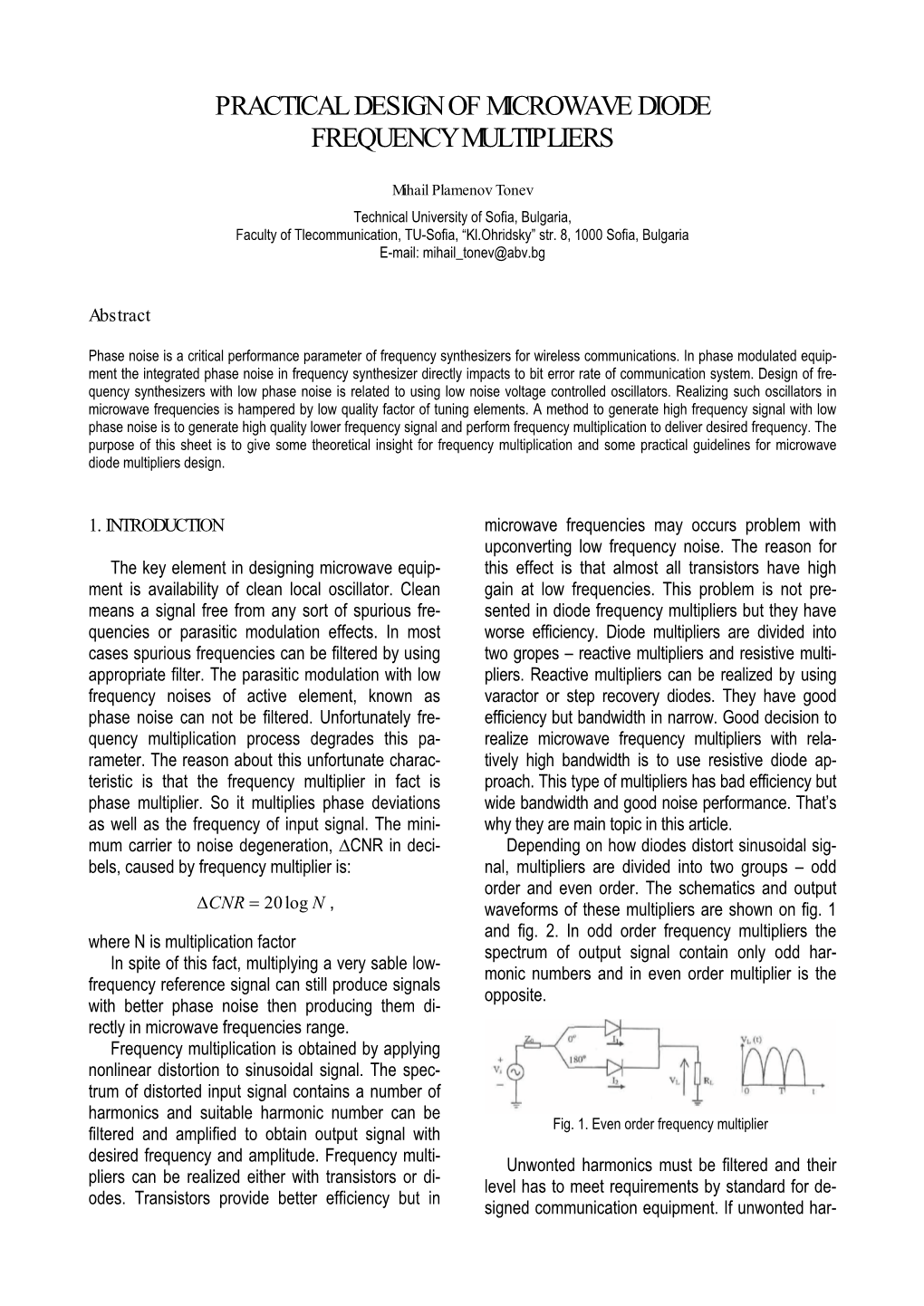 Practical Design of Microwave Diode Frequency Multipliers