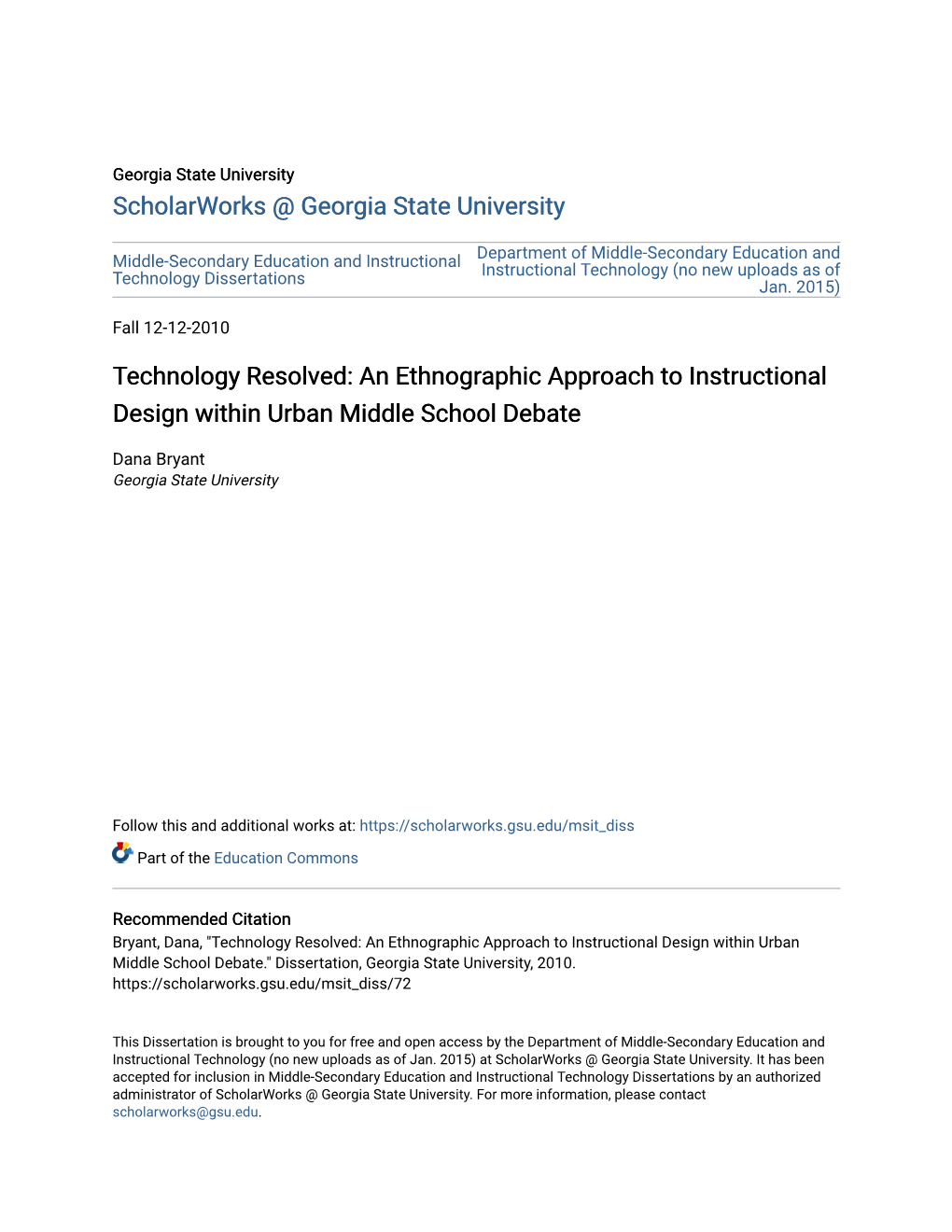 An Ethnographic Approach to Instructional Design Within Urban Middle School Debate