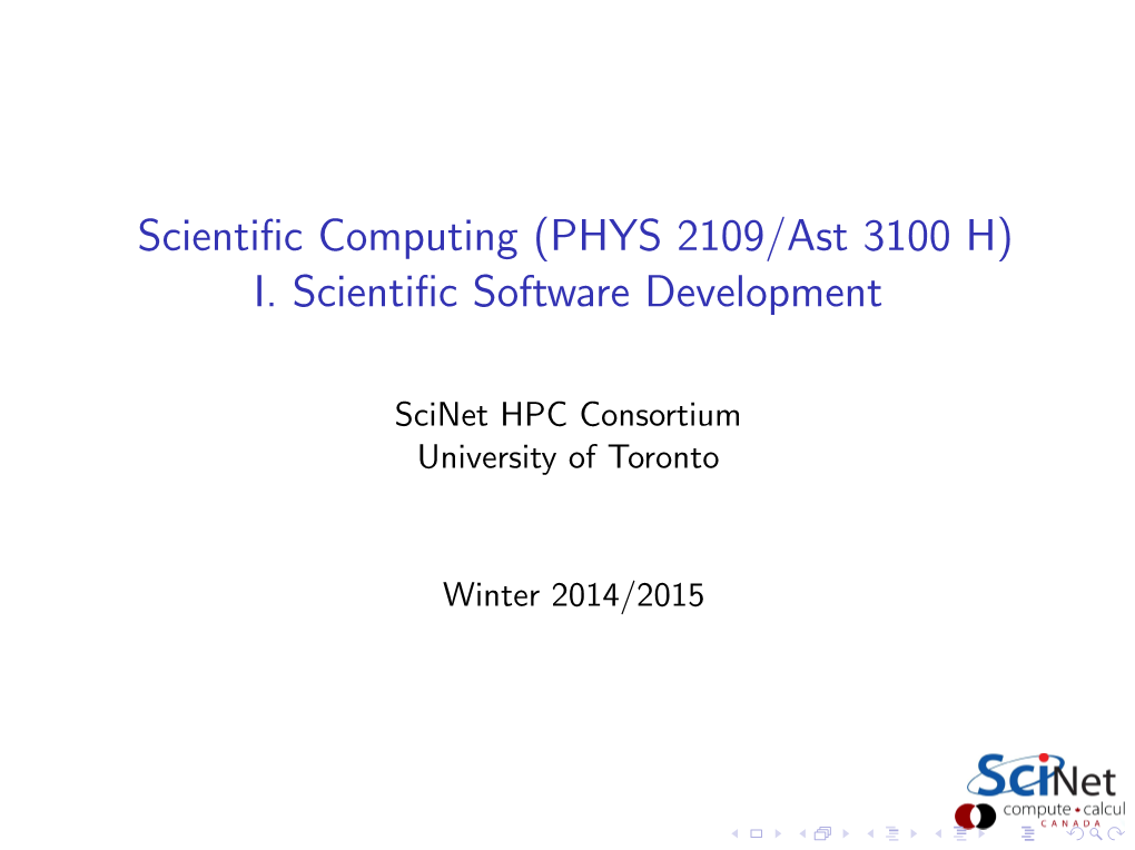 Scientific Computing