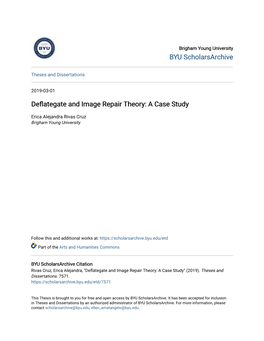 Deflategate and Image Repair Theory: a Case Study
