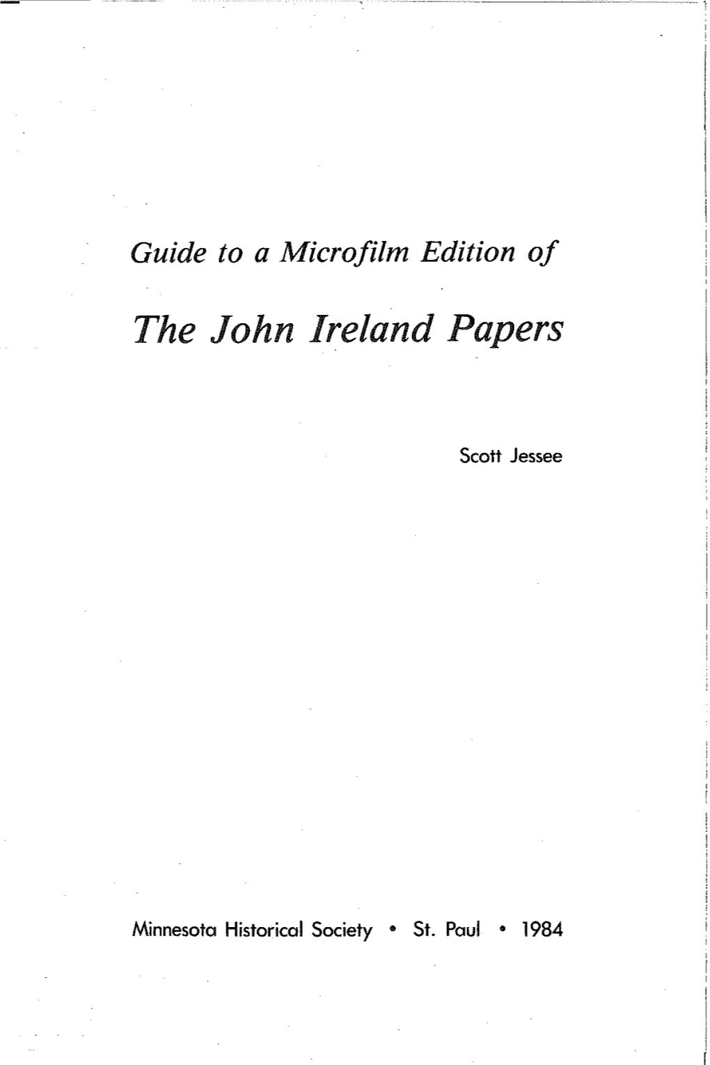 Guide to a Microfilm Edition of the John