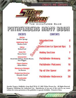 Pathfinders Army Book