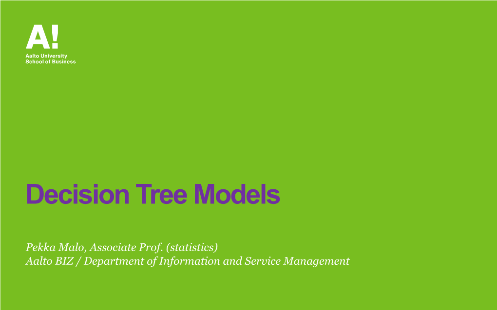 Decision Tree Models