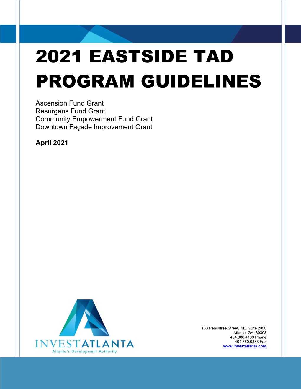 2021 Eastside Tad Program Guidelines