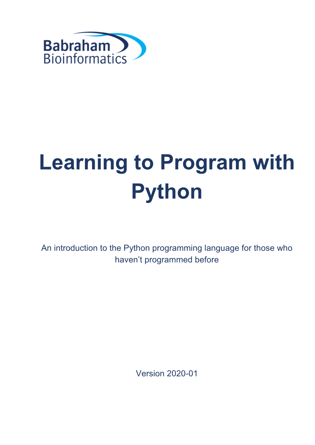 Learning to Program with Python