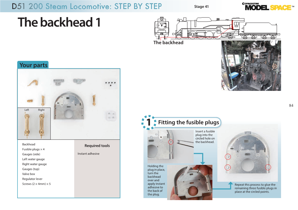 D51 200 Steam Locomotive: STEP by STEP Stage 41 ™ the Backhead 1