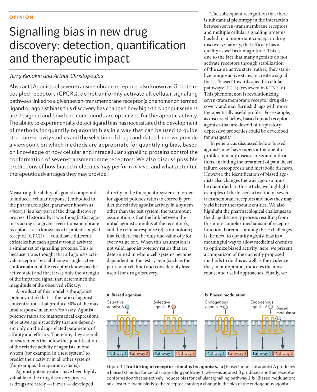 Signalling Bias in New Drug Discovery: Detection, Quantification And