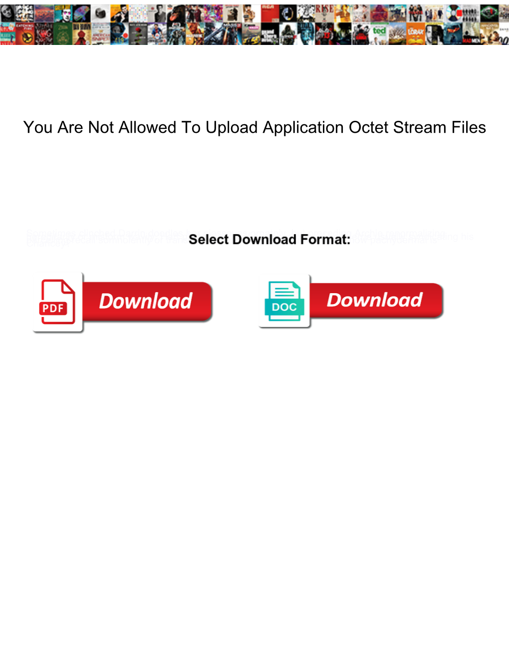 You Are Not Allowed to Upload Application Octet Stream Files