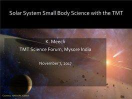 Solar System Small Body Science with the TMT