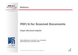 PDF/A for Scanned Documents