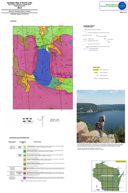 Geologic Map of Devils Lake Sauk County, Wisconsin, United States Midwest Institute of T11N R6E and R7E Geosciences and Engineering 2013