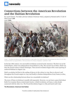 Connections Between the American Revolution and the Haitian Revolution