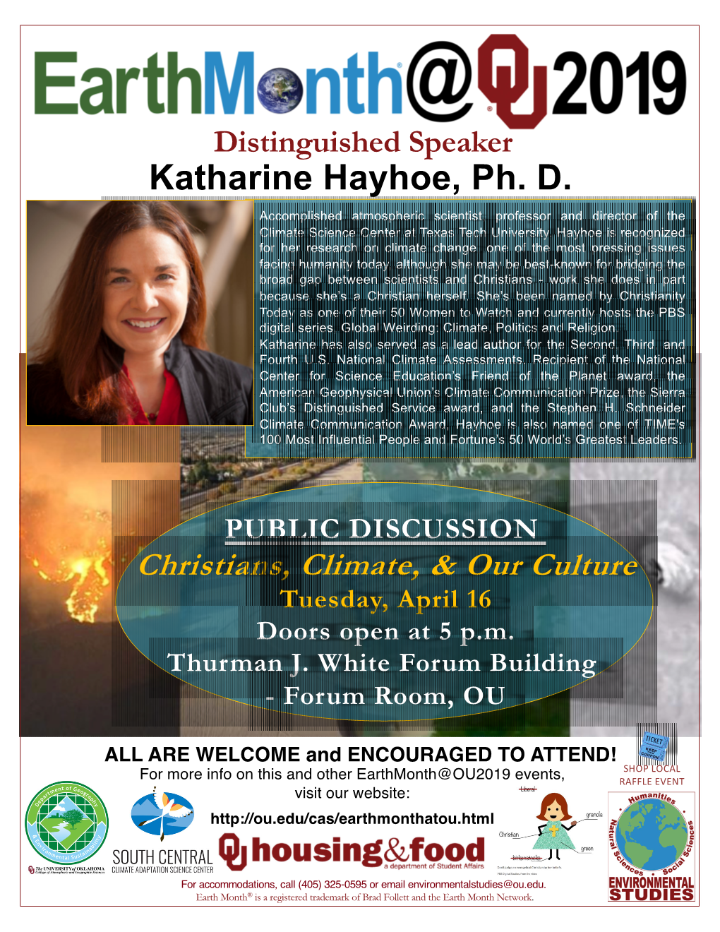 Earth Month at OU 2019 – Dr. Katharine Hayhoe