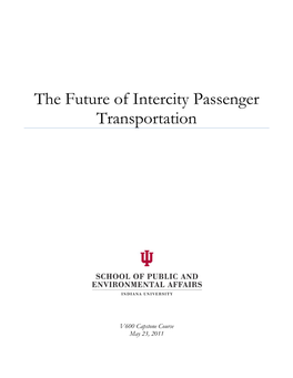 The Future of Intercity Passenger Transportation