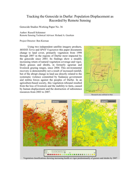 Tracking the Genocide in Darfur: Population Displacement As Recorded by Remote Sensing