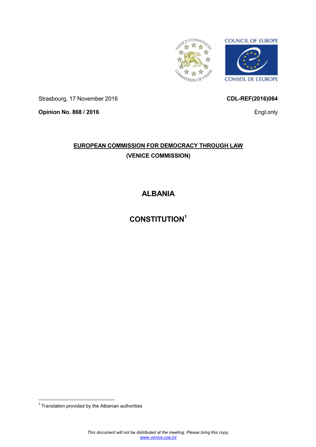 Albania Constitution
