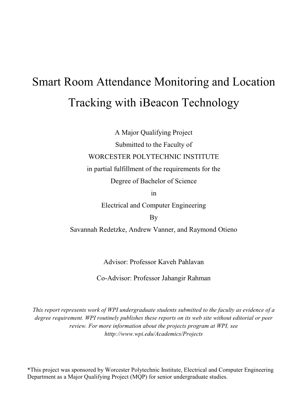 Smart Room Attendance Monitoring and Location Tracking with Ibeacon Technology