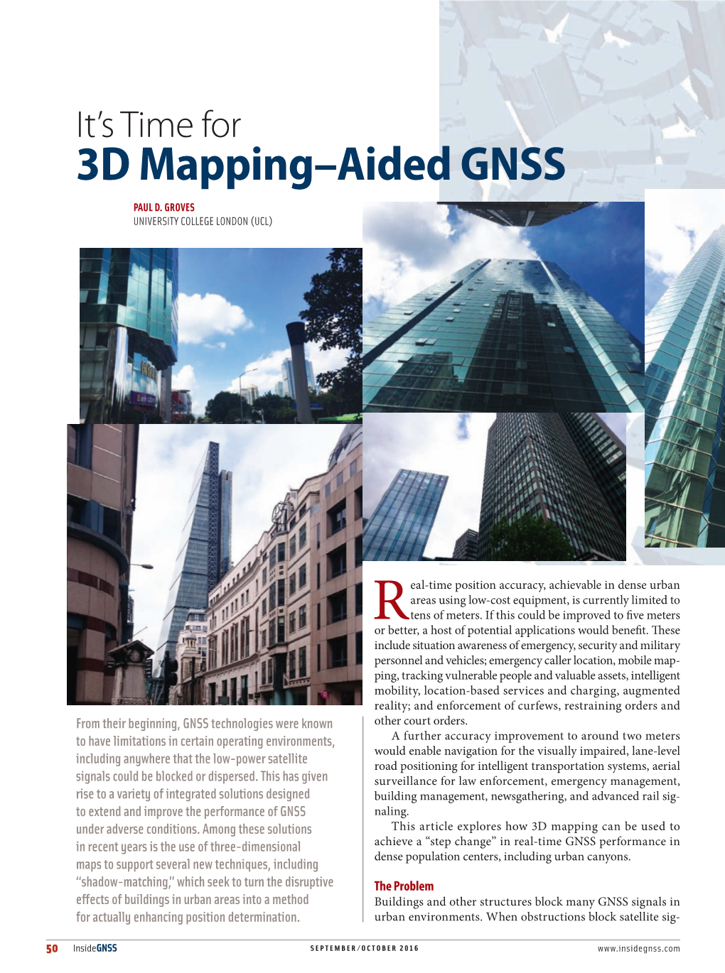 3D Mapping–Aided GNSS PAUL D