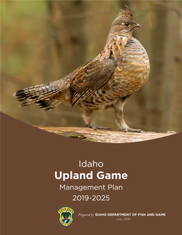 Upland Game Management Plan 2019-2025