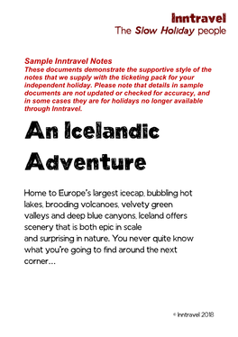 An Icelandic Adventure