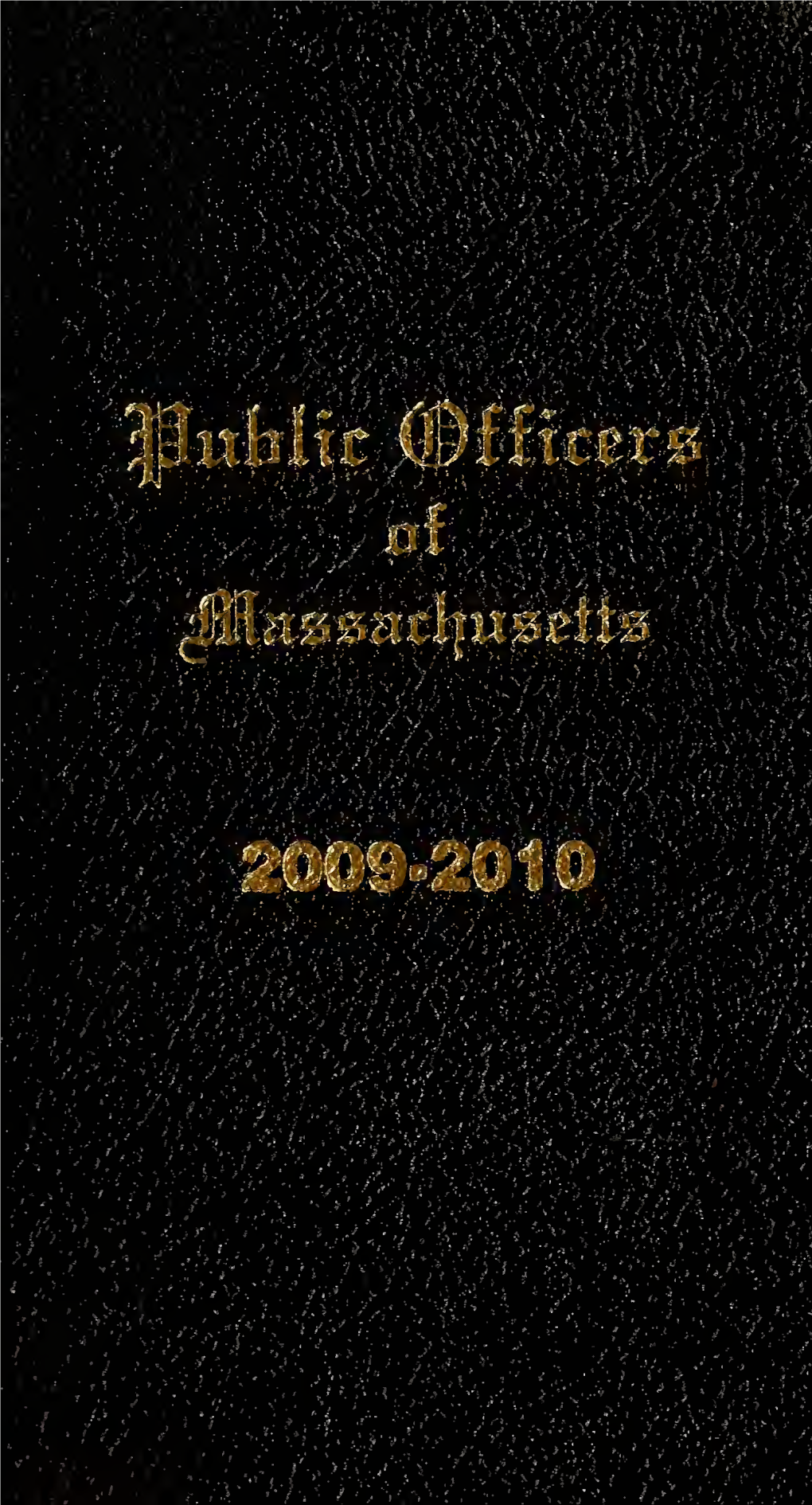 Public Officers of the Commonwealth of Massachusetts