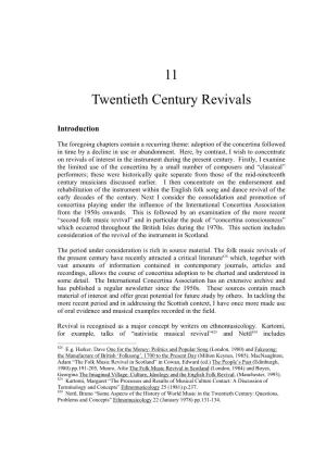 Chapter 11: Twentieth Century Revivals
