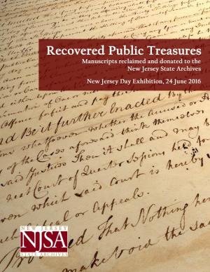 Recovered Public Treasures Exhibit Catalog