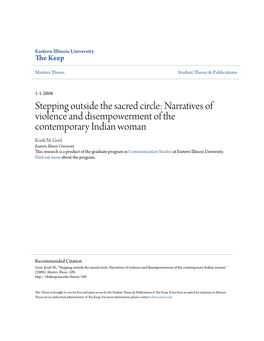 Stepping Outside the Sacred Circle: Narratives of Violence and Disempowerment of the Contemporary Indian Woman Koeli M
