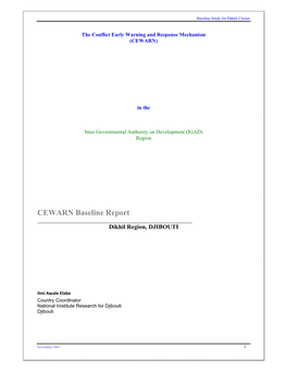 CEWARN Baseline Report