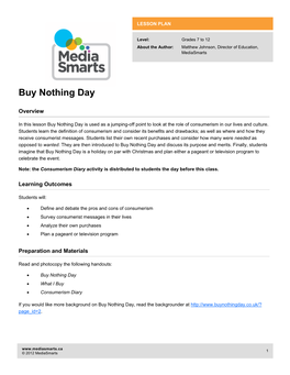 Buy Nothing Day