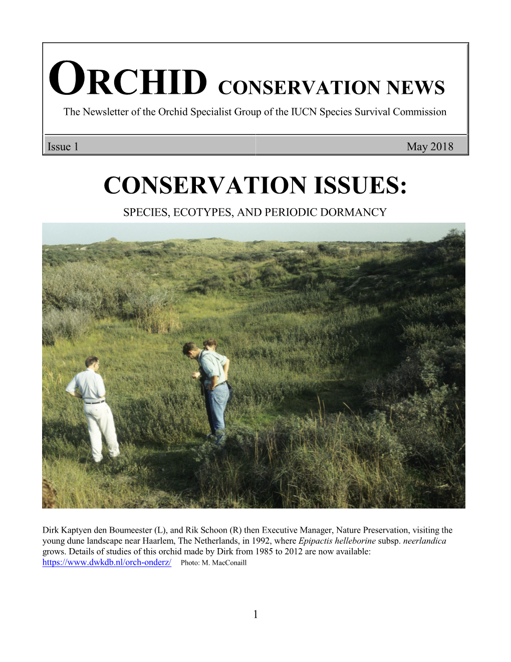 May 2018 . Orchid Specialist Group Newsletter