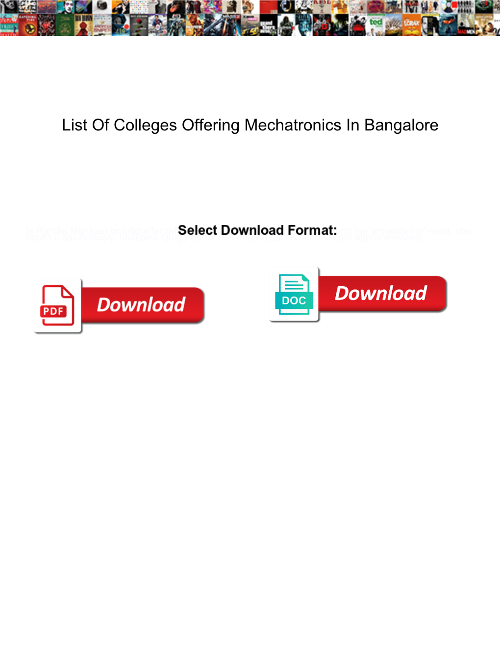 List of Colleges Offering Mechatronics in Bangalore