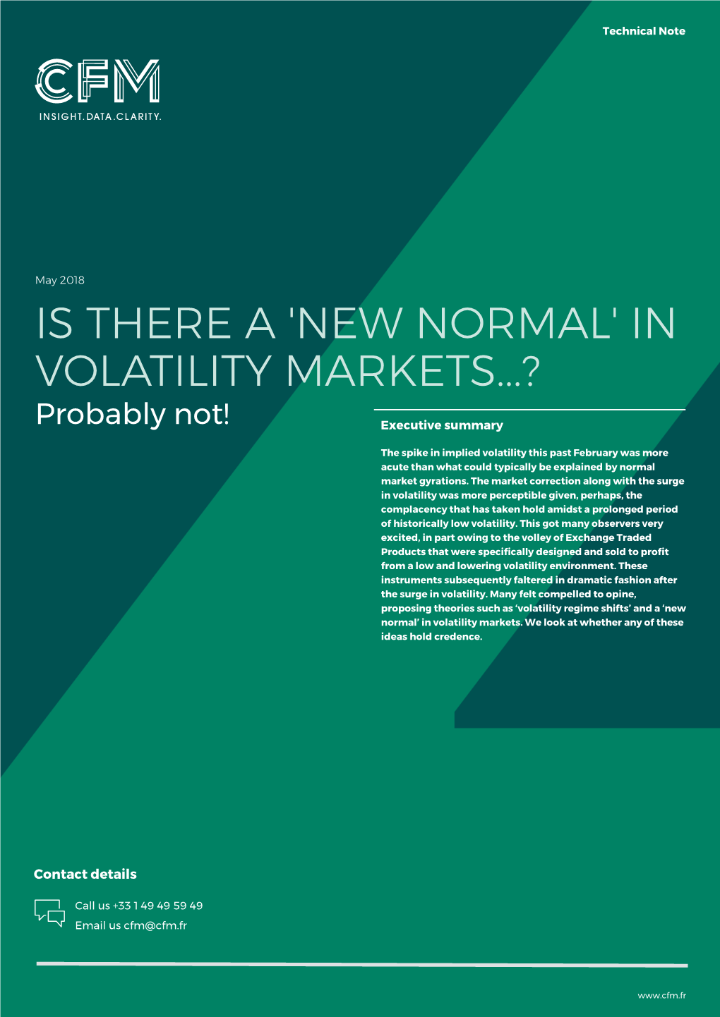 Is There a 'New Normal' in Volatility Markets...?