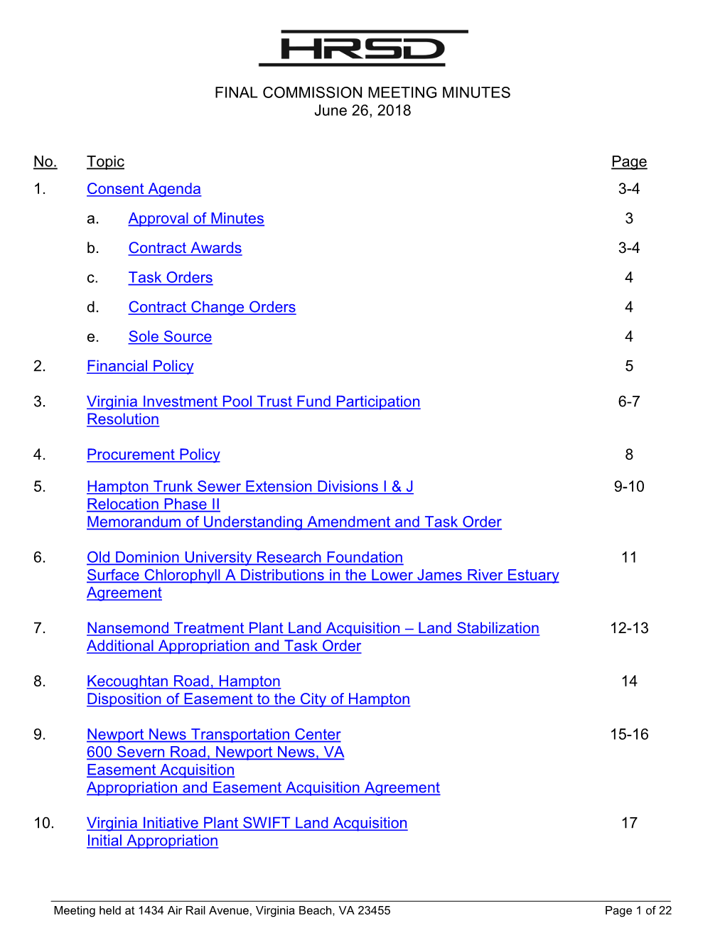 FINAL COMMISSION MEETING MINUTES June 26, 2018