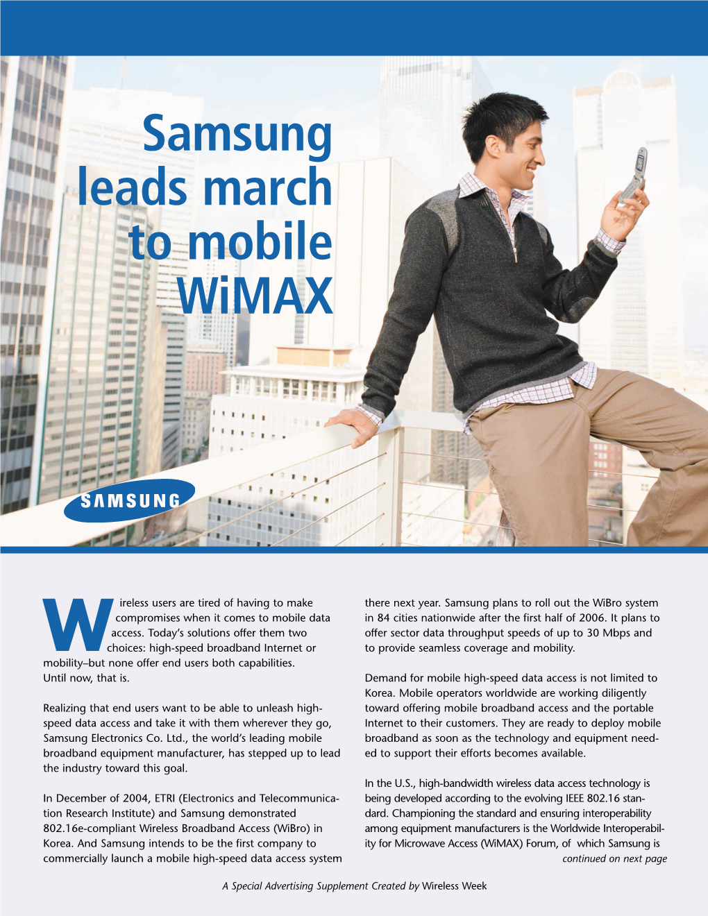 Samsung Leads March to Mobile Wimax