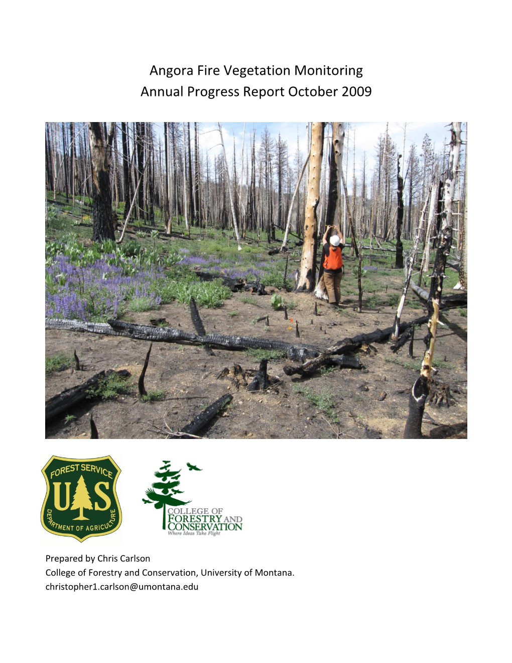 Angora Fire Vegetation Monitoring Annual Progress Report October 2009